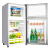 チゴル108リントの両门冷蔵库の小型ミニ家庭用冷冻蔵库二つを冷冻して、寮に保存して部屋に届けます。ラス銀二門108リットでござります。