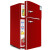 恵康（HICON）108 L冷蔵庫の小型家庭用ツイドゥア冷蔵庫の寮冷蔵冷凍カラのレトロの小型冷蔵庫BD-108ク赤-普通タリプ