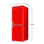 グランス178リットル小型家庭用化粧品冷蔵庫ダブルドアファッションデザインレトロ冷蔵庫シンプルBCD-178 F 178リットル貴族の魅力レトロ標準装備（赤色）